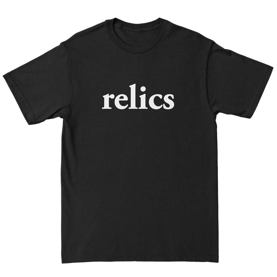 Relics Serif Tee Black Film Camera Tshirt