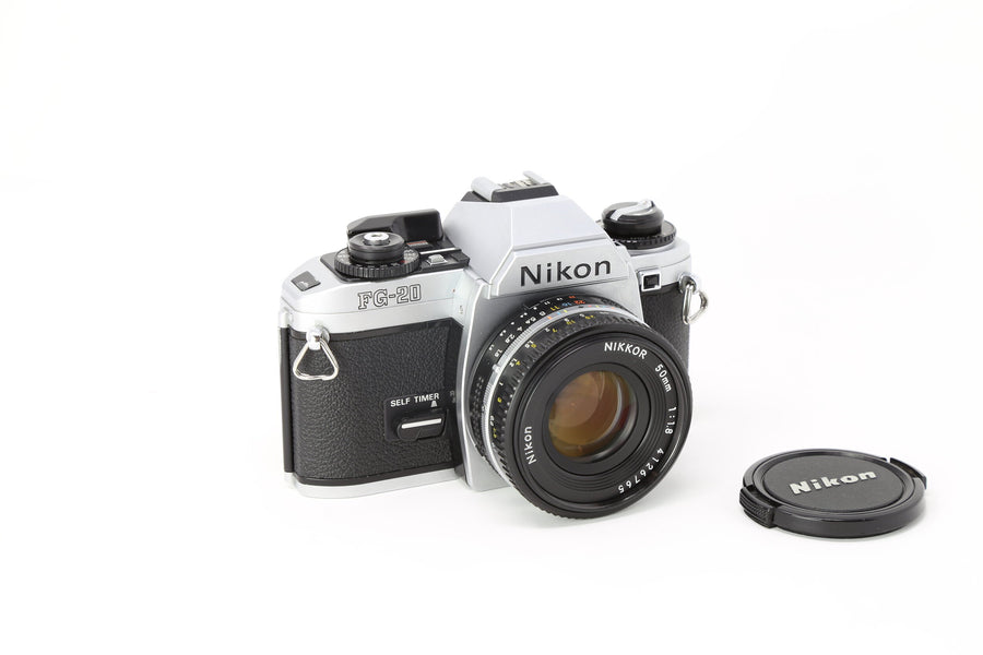 Nikon FG-20 35mm Film Camera With 50mm Lens