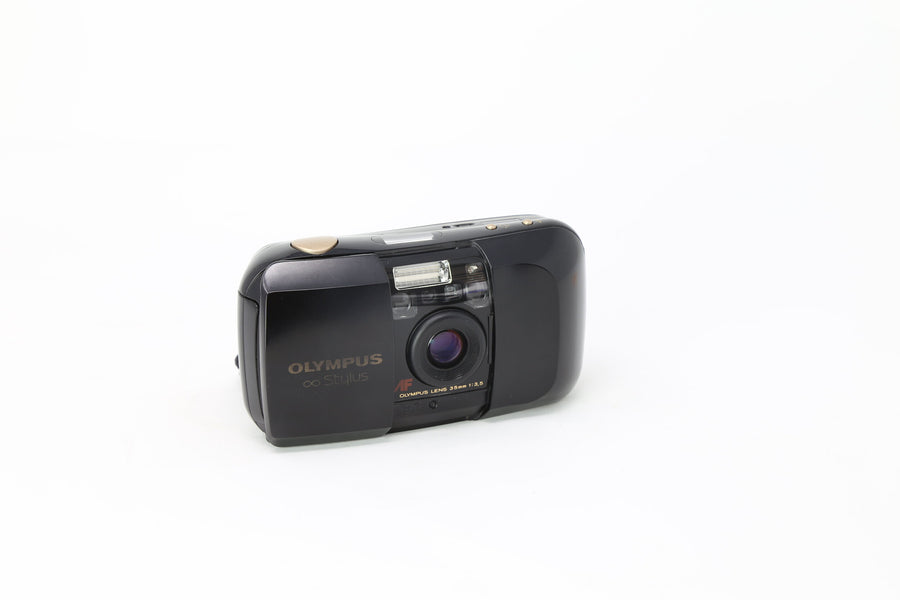 Olympus Stylus Infinity MJU 35mm Film Camera Black Gold