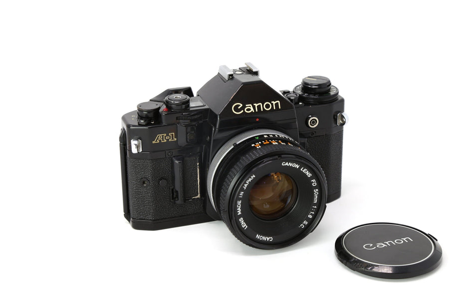 Canon A-1 Black 35mm Film Camera With 50mm Lens – Relics
