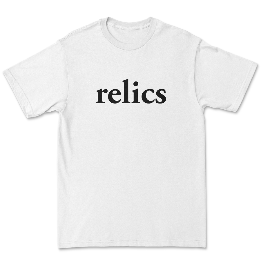 Relics Serif Tee White Film Camera Tshirt